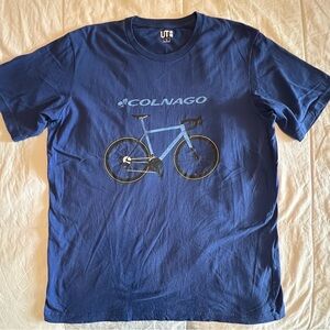 Uniqlo Colnago Bicycle 🚲 Blue Graphic Tee - Short Sleeve